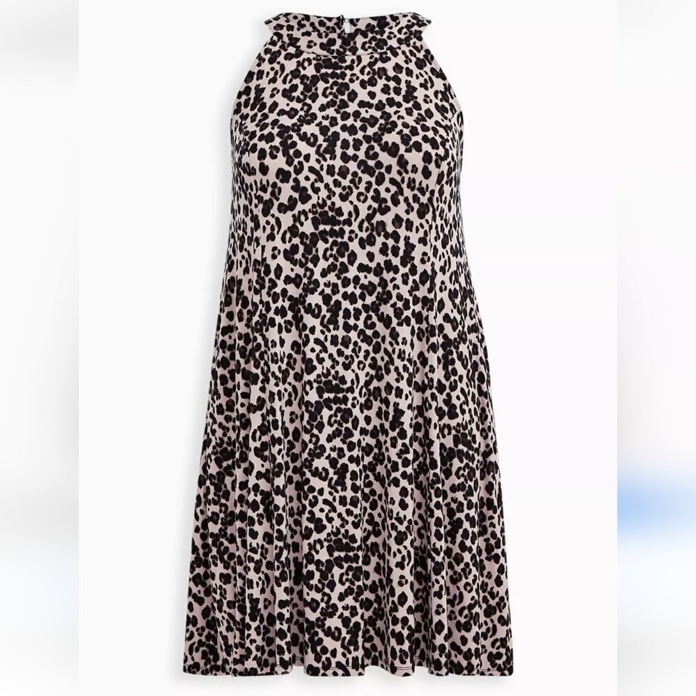 Torrid Super Soft Trapeze Dress. Animal Print, Mobwife, A-Shape